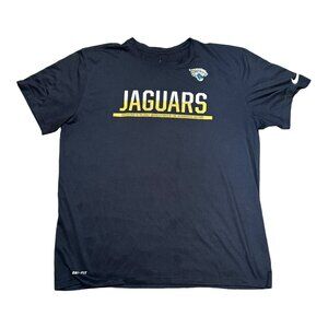 Nike NFL Jacksonville Jaguars Dri-Fit T-Shirt XL Black Tshirt Spell Out Fan